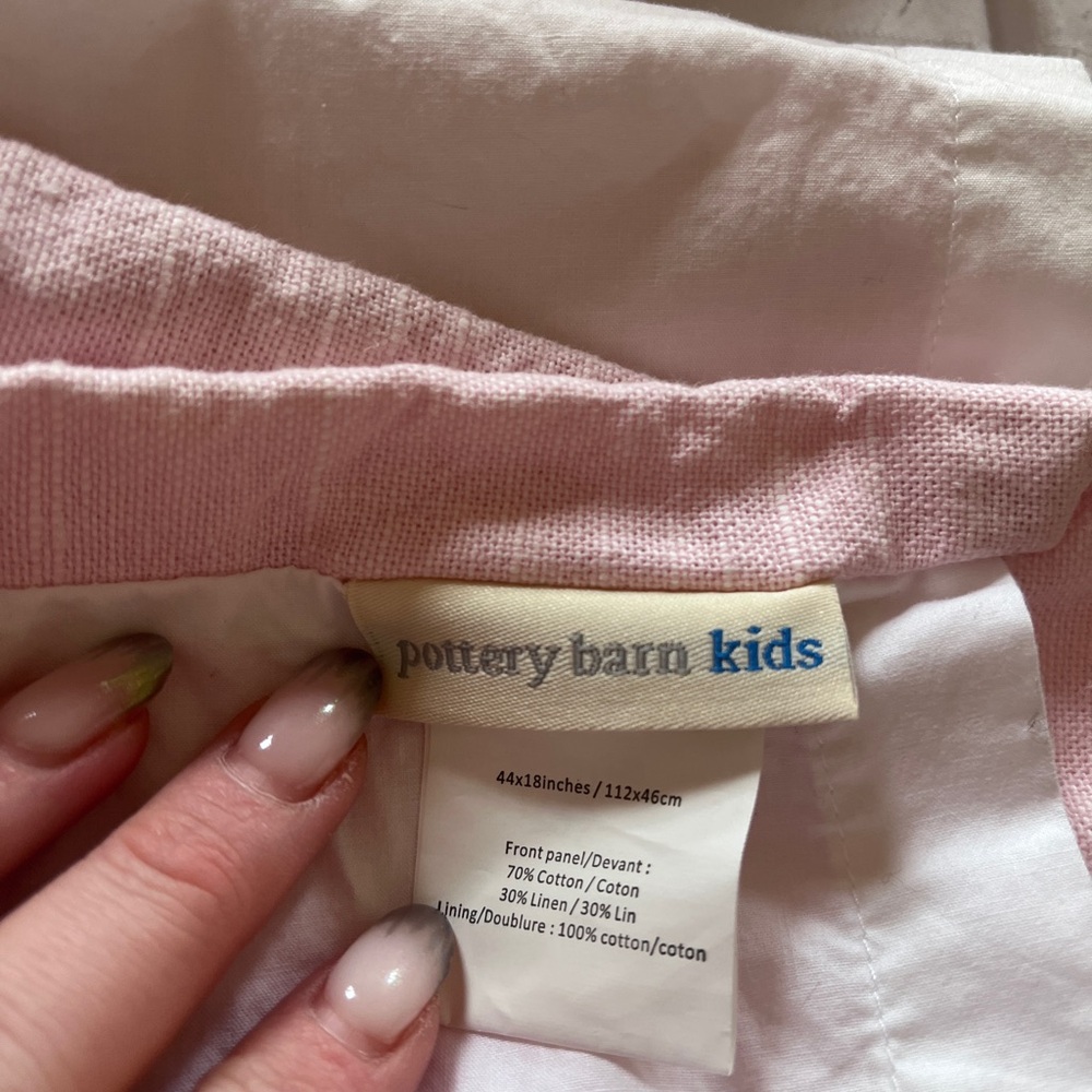 🤍Pottery barn Kids linen valances